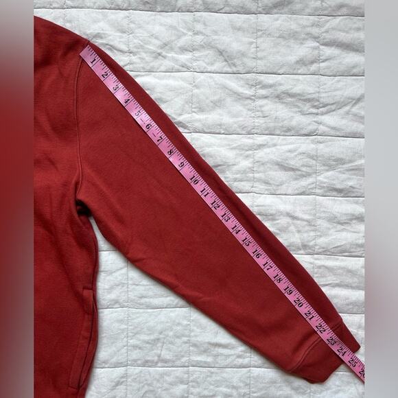 Pendleton Men's Red Fleece Lined Inner Quarter Zip Sweater Shirt Granola- Large - Picture 5 of 9